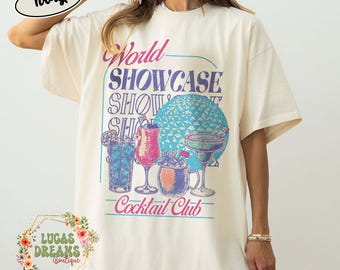 World Showcase Cocktail Club Shirt, EPCOT Drinking Around the World Tee, Disney Food and Wine Festival Shirt, Disney Vacation Tee
