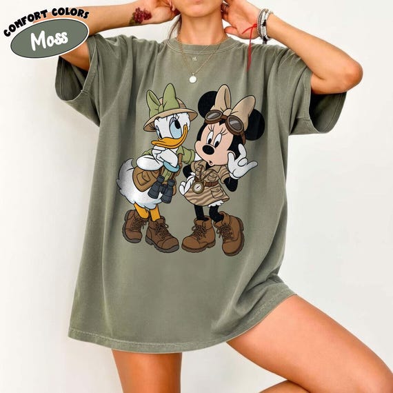 Minnie Daisy Safari Shirt, Disney Animal King Dom Tee, Comfort Colors White Disney Graphic Tee, Best Friend Gift Tee, Disney Vacation Tee