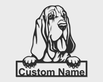 Beware of Bloodhound Sign, Dog Breed Sign, Bloodhound Gift, Dog