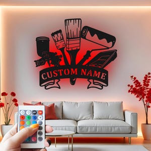 Custom Painter LED Metal Wall Art: Personalized Studio Decor