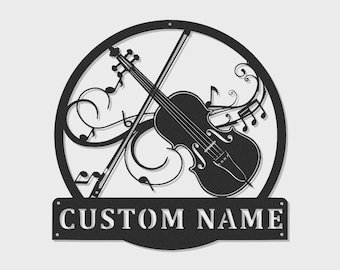 Decorazione murale personalizzata in metallo con luci LED a forma di violino: arredo personalizzato per la stanza della musica (luce RGB a 16 colori)
