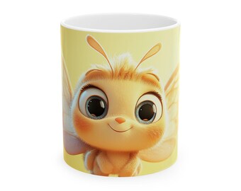 Tazas de cerámica con diseño de abejas kawaii | Ideales para amantes de las abejas, para café y té, un ambiente acogedor, regalo de cumpleaños o para amigos.