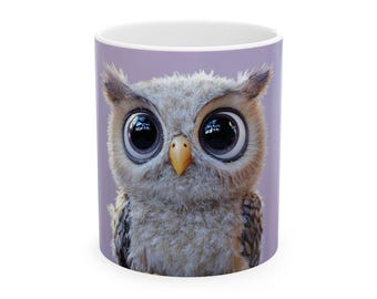 Adorables tazas de cerámica con forma de búho | Bonita taza de café para amantes de los animales, regalo divertido para cumpleaños, decoración del hogar, tardes acogedoras y oficina.