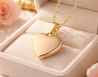 Collar de Corazón - ¡Personaliza tu collar! ¡Grabado gratis!