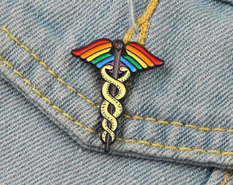 LGBTQ Cadecus Enamel Pin 1.5 Inch