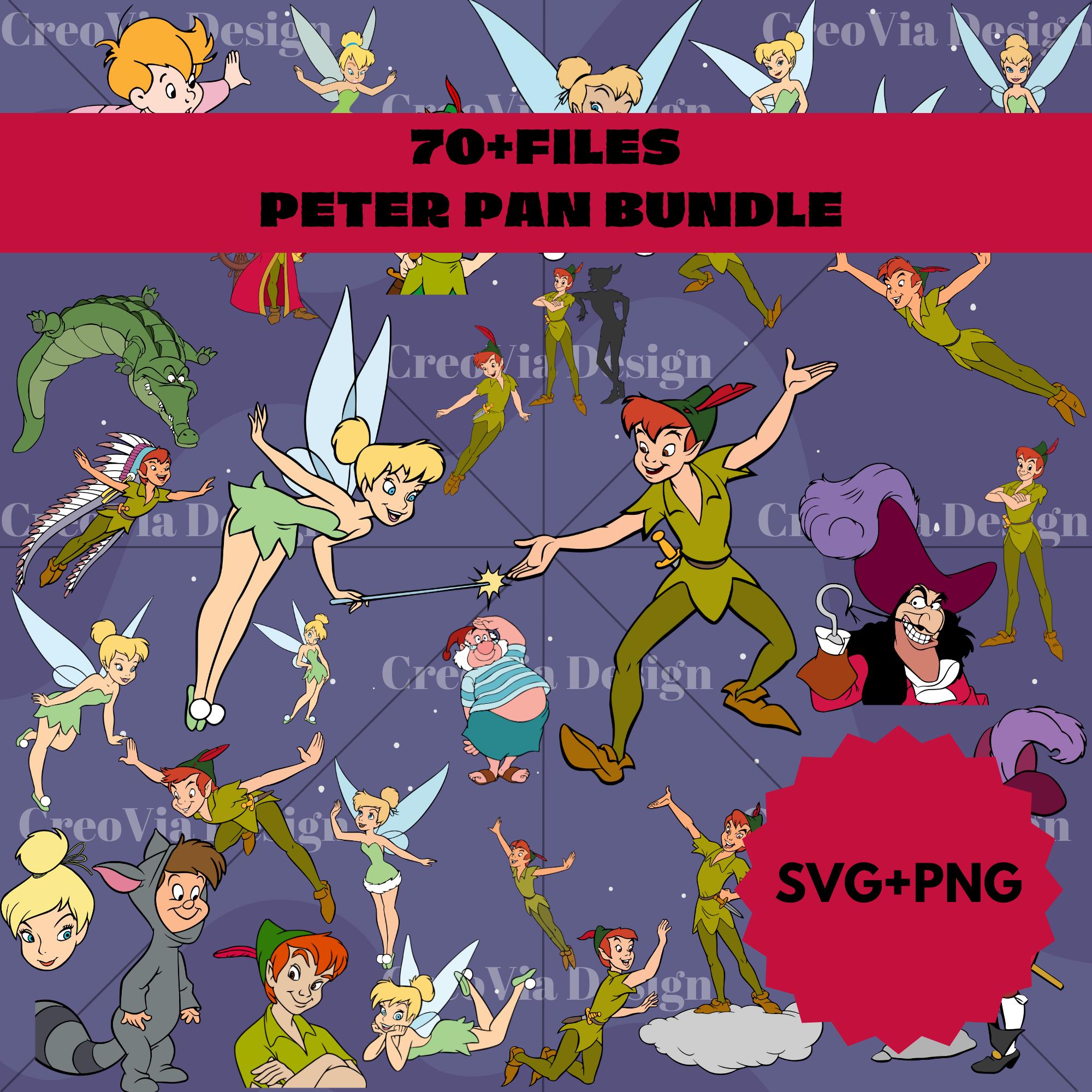 Peter Pan Svg Bundle, Peter Pan Svg, Peter Pan Png, Tinkerbell Png, Peter Pan Svg Files for Cricut and Silhouette, Clipart Digital Download