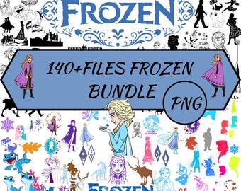 Frozen PNG Clipart Bundle: Anna, Elsa, Olaf - Sublimation Design (Instant Download)