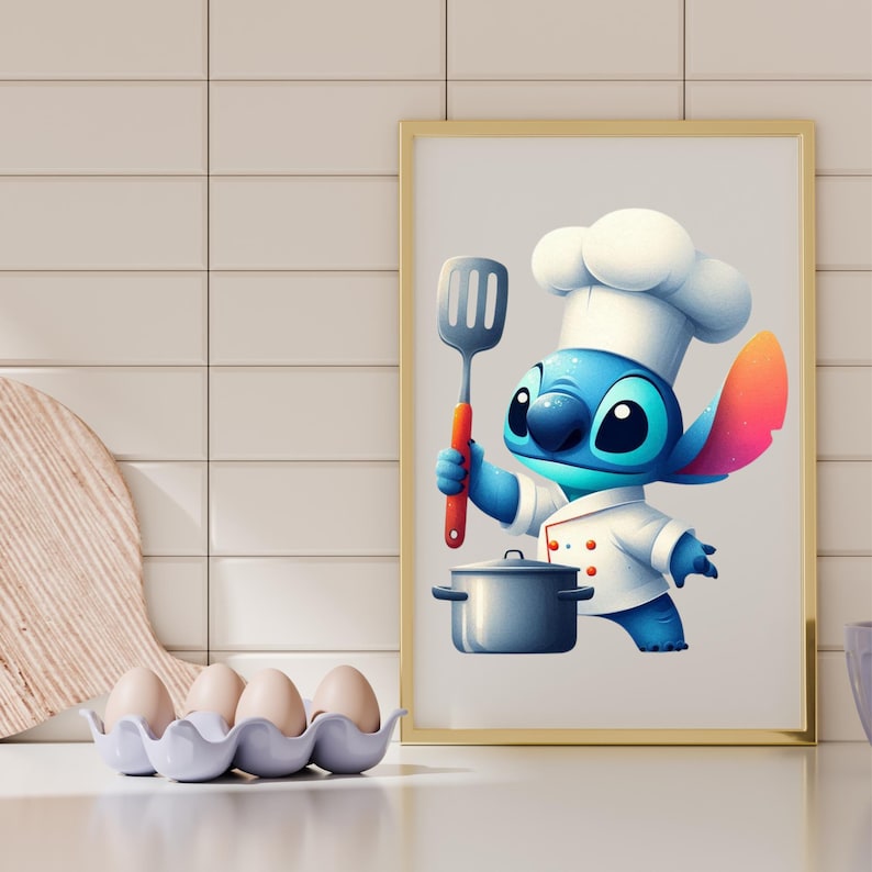 30+Chef Stitch Clipart- Stitch PNG , Mothers Day PNG, Cute Disney Clipart,Stitch SVG, Digital Download,  Cricut Sublimation,Disney Printable