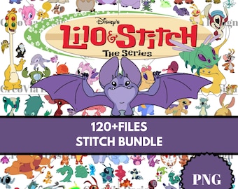 Paquete de imágenes prediseñadas de Lilo y Stitch: más de 120 archivos (descarga digital)