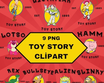 Toy Story Clipart PNG Bundle: Cartoon Movie Theme (Digital Download)