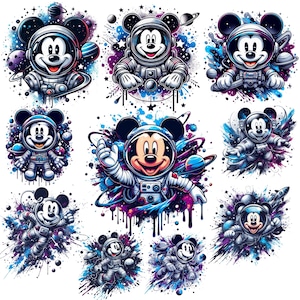 Mickey Mouse PNG Clipart - Mickey PNG - Disney Head Bundle - Printable Mouse Ears - Cute Cartoon PNG - Mickey Party Decor - Digital Download