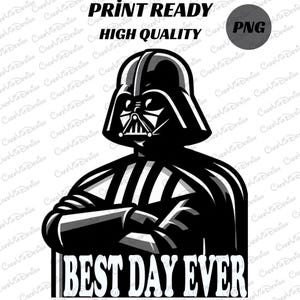 Darth Vader Png,Star Wars PNG, Best Day Ever, Star Wars Design, Starwars Character Silhouettes Png, Star Wars Clipart, Digital Download