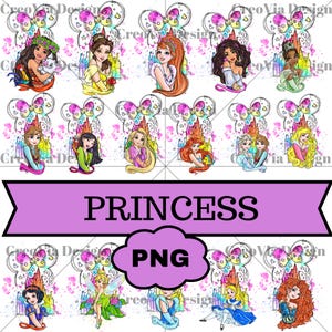 Prinsessa PNG-paket: Sagoslott Clipart (digital nedladdning)