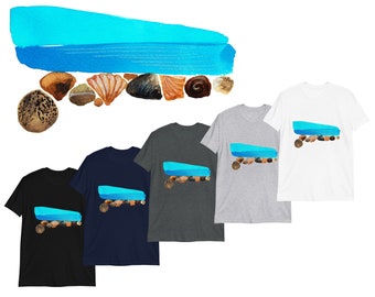 Beach Art Shirt, Seaside Shirt, Beach T Shirt, Vacation Shirt, Beach Shirt, Ocean Waves  Shirt, Holiday Shirt, Beach Life, Summer Shirt