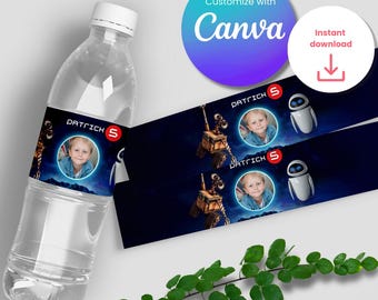 Personalized Wall-E Bottle Labels