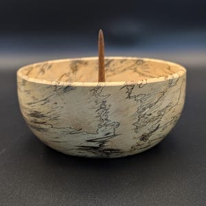 Hand Turned Spalted Tamarind & Black Walnut Wooden Debowler Ashtray – Natural Wood Ash Tray with Center Spike – Artisan Pipe Accessory