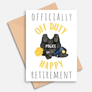 Carte de retraité de la police, police à la retraite, policier à la retraite, policier à la retraite, policier à la retraite, cadeau de policier à la retraite, cadeau de retraite de police