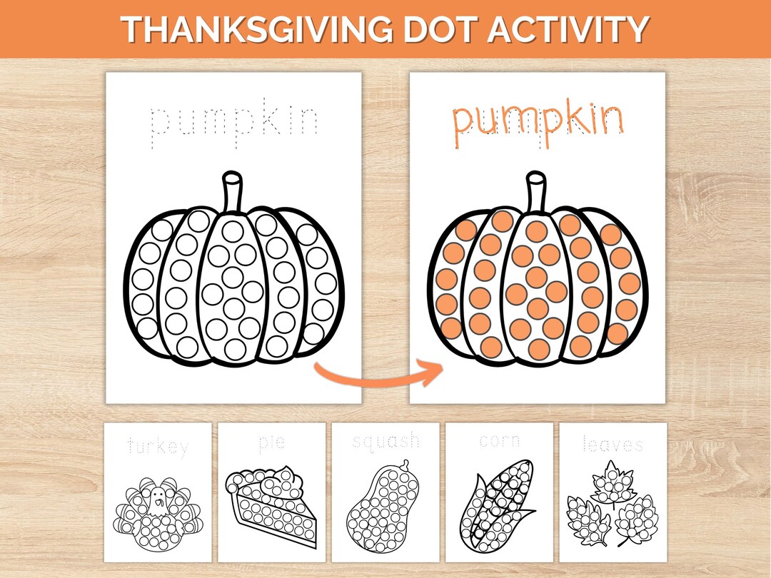 Thanksgiving Dot Marker Activity, Thanksgiving Preschool Craft ...