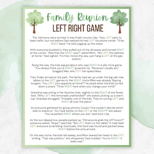 Family Reunion Left Right Game, Family Reunion Games, Left Right Game, Pass The Prize, Pass The Prize Game, Family Reunion Games Printable