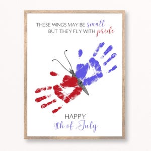 4th of July Handprint, Fourth of July Handprint Craft, 4th of July Craft Preschool, 4th of July Handprint Craft, 4th July Baby Print