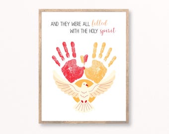 Pentecost Handprint Craft, Pentecost Craft, Sunday School Craft, Pentecost Art, Pentecost Activity, Pentecost Preschool, Holy Spirit