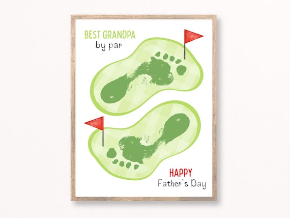 Grandpa Footprint Craft, Best Grandpa By Par, Fathers Day Footprint, Fathers Day Activity, Keepsake For Grandpa, Toddler Father's Day Craft