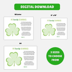 St Patrick's Day Trinity Shamrock, Handprint Poem Craft, Church Lesson Kids, Christian Classroom, Sunday School Class, St Patricks Activity image 2