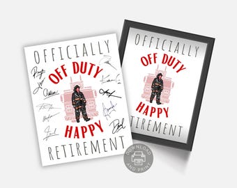 Printable Firefighter Retirement Sign, Retiring Firefighter, Retiring Fireman, Firefighter Retirement Gift, Retired Firefighting | Download