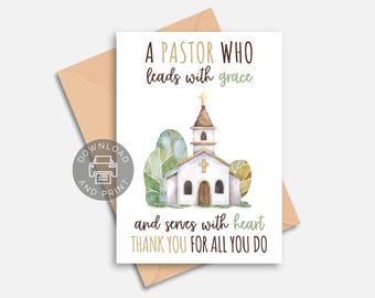 Youth Pastor Blessing Printable Card Christian Pastor Appreciation Card Thank You Minister Prayer Church Leader Encouragement Ordination