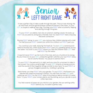 Senior Left Right Game, Elderly Game, Activity for Seniors, Elderly Activity, Gift Passing Game, Pass The Prize Game, Left Right Story