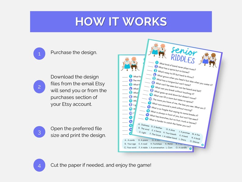 Senior Riddles, Elderly Games, Senior Adult Games, Printable Riddles ...