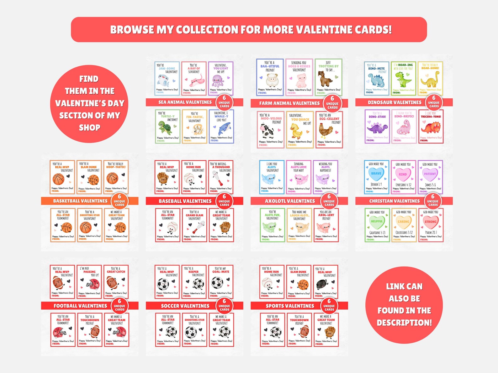 Printable Farm Animal Valentines Cards, Kids Class Valentine Cards ...