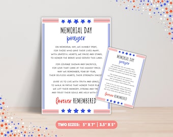 Gedenktag Gebet, Gedenktag Karten, Gefälligkeiten Gedenktag, Handouts, Gedenktag Gedichtkarten, Gebetsanhänger, Gedenktag Kirche