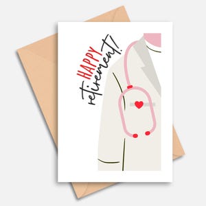 Carte de retraite médecin, carte de retraite médicale, cadeau retraite médecin, retraite médicale, médecin à la retraite, médecin à la retraite, médecin à la retraite