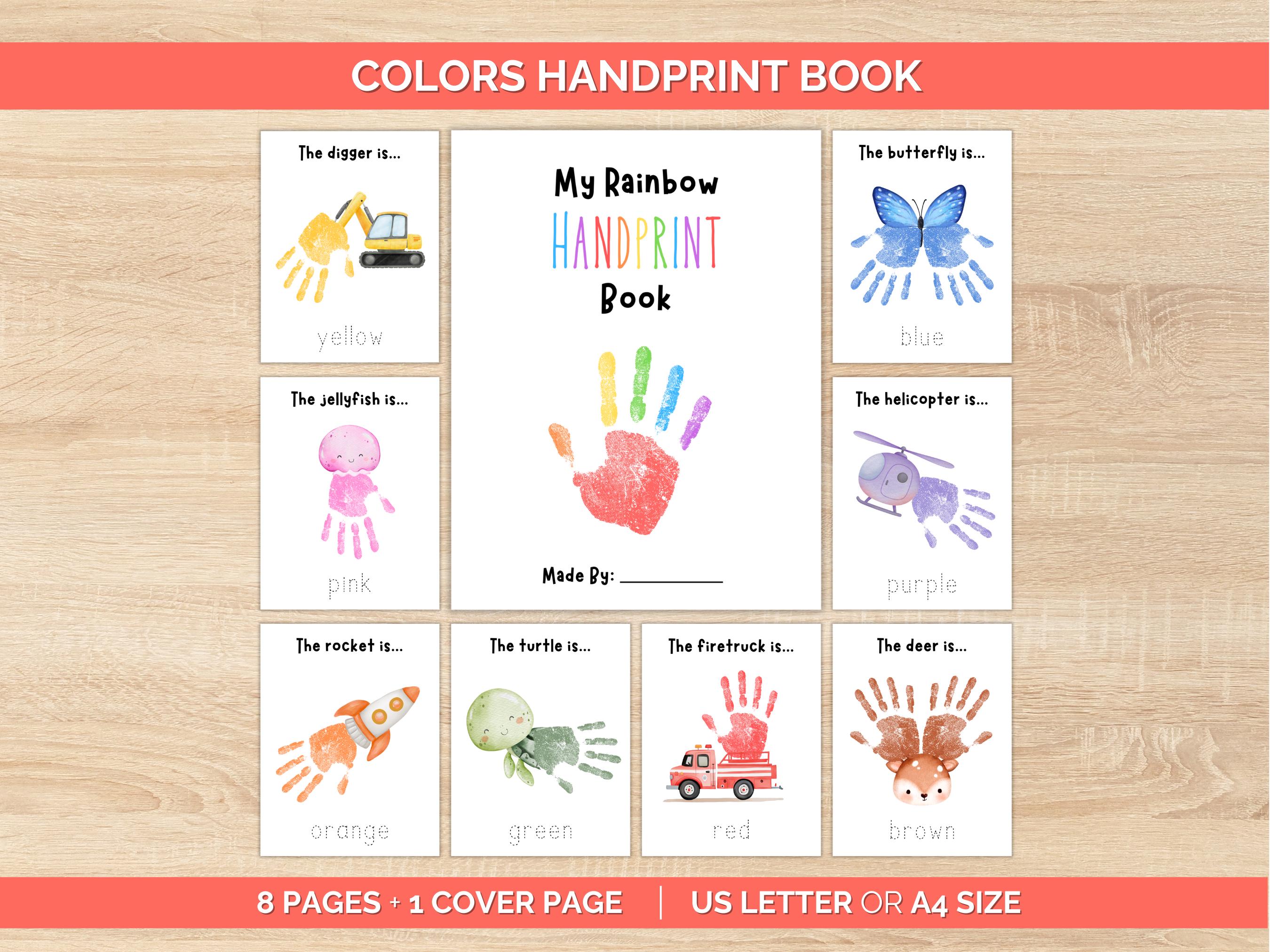Handprint Colors Book, Handprint Bundle, Handprint Book, Preschool ...