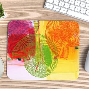 Circle of Life Art Mouse Pad: Colorful Abstract Desk Mat
