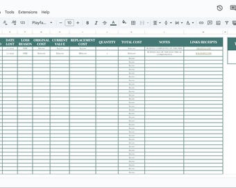 Home Insurance Claim Inventory Template - Be Prepared