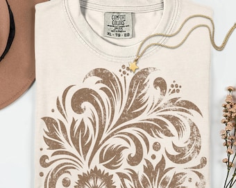 Floral Vintage T-Shirt for Casual Style, Unisex Tee, Gift for Nature Lovers, Eco-Friendly Summer Wear, Boho Chic Top