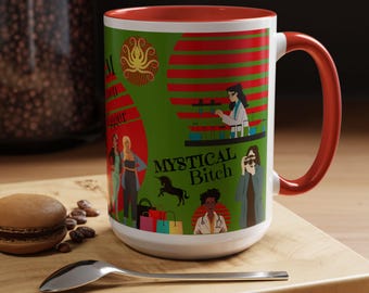 Empowering Accent Coffee Mug, Dream Big Mug, Motivational Gift, Stylish Coffee Cup, Inspirational Drinkware, Unique Art Mug