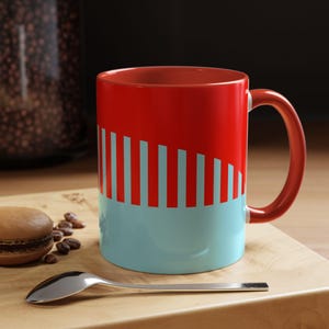 Geometric Coffee Mug: Modern Accent Drinkware, Colorful Ceramic Mug