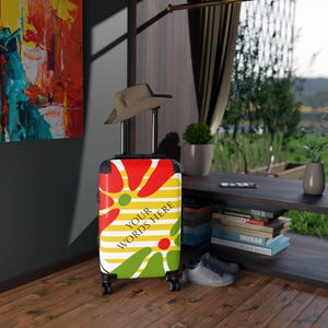 Colorful Floral Suitcase | Travel Luggage, Vacation Bag, Airport Carry-On, Gift for Travelers, Summer Getaway Essentials