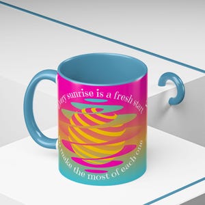 Colorful Inspirational Coffee Mug, Motivational Mug, Perfect Gift for Coffee Lovers, Daily Reminder Mug, Cheerful Drinkware