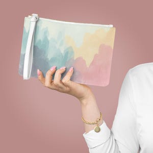 Party Clutch, Party Clutch, Boho Watercolor ClutchPurse, Trendy Accessories, Gift for Her, Fashion Statement, Evening Bag