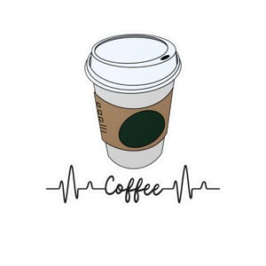 Coffee Lover Vinyl Sticker, Coffee Lover Gift, Laptop Sticker, Car Decal, Coffee Cup Sticker, Scrapbooking Sticker, Gift for Her