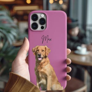 Custom Pet Photo Phone Case, Dog Phone Case With Pet Name, Cat Phone Case With Pet Name, Personalized Pet Phone Case, Dog Lover, Cat Lover