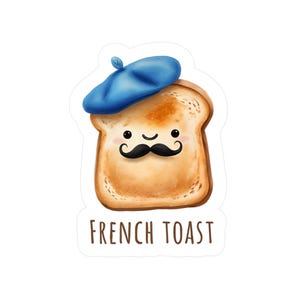 Süßer französischer Toast Aufkleber, Pariser Aufkleber, Scrapbooking Aufkleber, Laptop Aufkleber, Auto Aufkleber, Kawaii Aufkleber, französischer Aufkleber, Toast Aufkleber