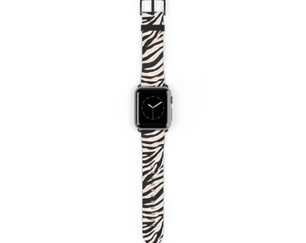Zebra Print Uhrenarmband, trendiges Kunstlederarmband, stilvolles Accessoire für Modeliebhaber, ideal für Geschenke, Animal Print Stil