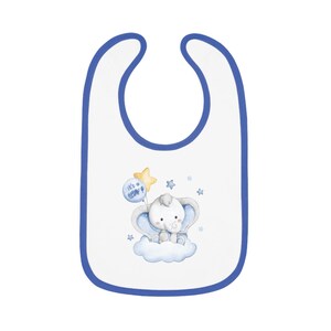 よだれかけ、赤ちゃんゾウのデザイン、男の子、性別発表パーティー、ベビーシャワーギフト、子供部屋の装飾