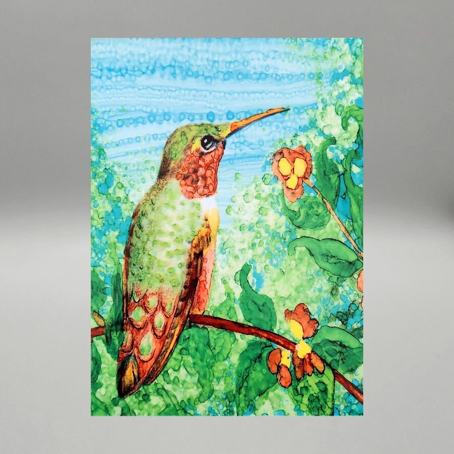 Hummingbird Tile Inlay Hummingbird Ceramic Tile - Etsy