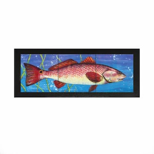 Framed Redfish Tile Mural